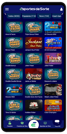 esporte da sorte poker